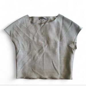Zara Gray Short Sleeve Top